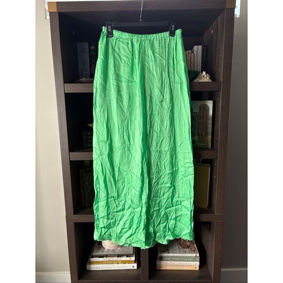 NWT Pippa The Label Green Satin Kimberly Pants Size Medium - Picture 5 of 9